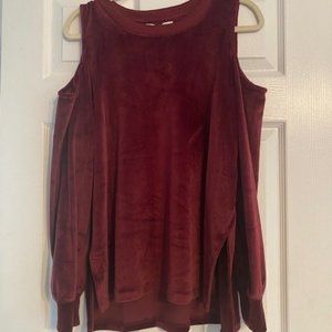 Michael Kors Peekaboo Shoulder Velour Top